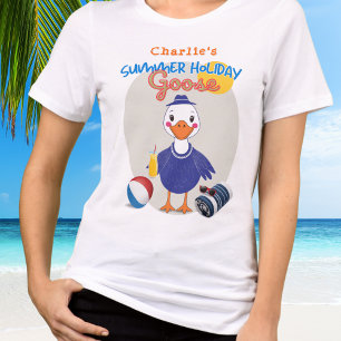 Summer Holiday Silly Goose Cute Cartoon T-Shirt