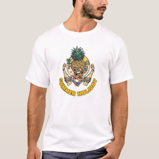 Summer holiday with pineapple skull. T-Shirt
