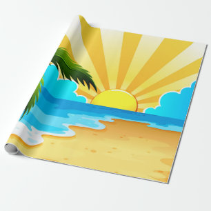 Summer Holidays Beach Palm Trees - Wrapping Paper