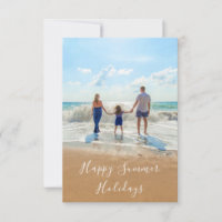 Summer Holidays Card Custom Photo Your Own Design