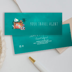 Summer holidays travel agent business cards
