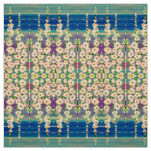 Summer Hollyhocks Fabric