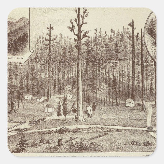 Summer Home, Lewis residence Square Sticker (Front)