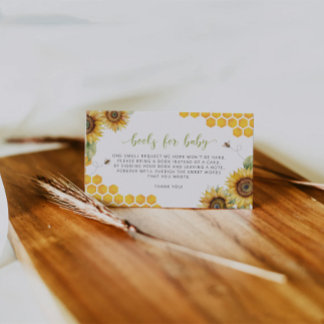 Summer Honeycomb Sunflowers Books For Baby Enclosure Card