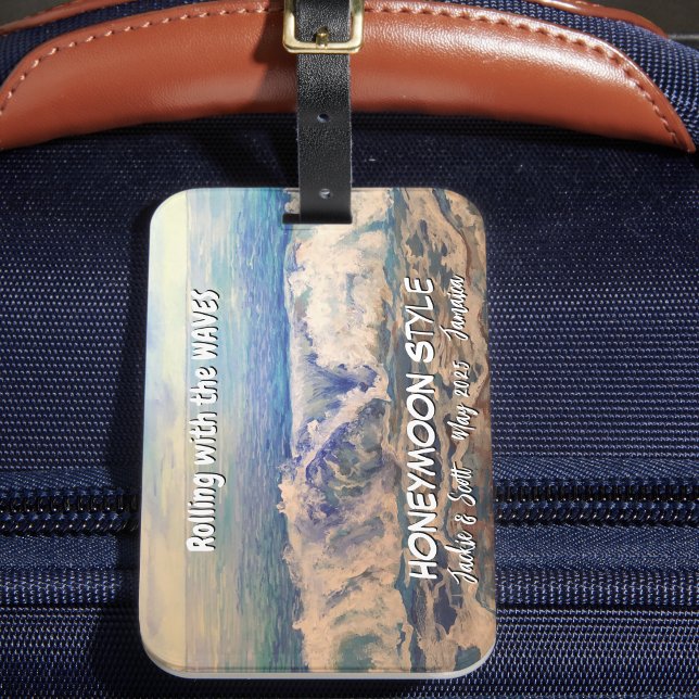 Summer HONEYMOON Cruise PERSONALIZE Luggage Tag (Creator Uploaded)