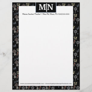 Summer Hopscotch Educational Teacher Pattern Custom Letterhead