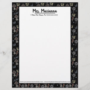 Summer Hopscotch Educational Teacher Script Custom Letterhead