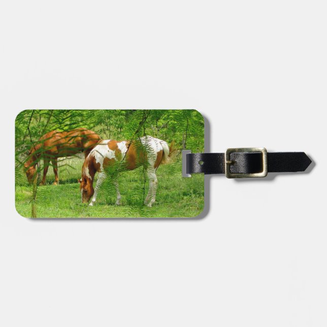 Summer Horses Luggage Tag (Front Horizontal)