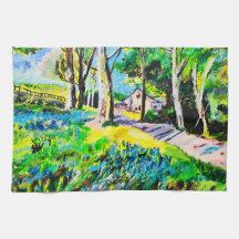 Summer house art design kitchen towel