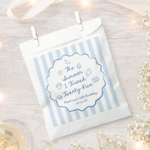 Summer I Turned Twenty-Five 25th Birthday Party Favour Bags