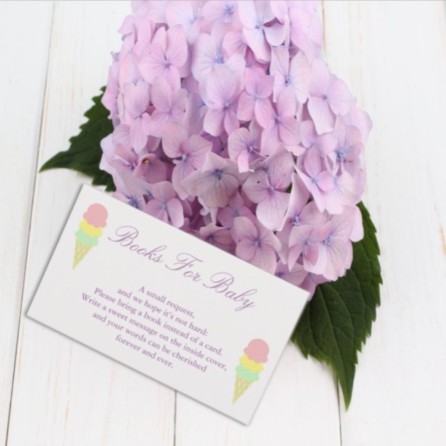 Summer Ice Cream Baby Shower Books For Baby Card (Creator Uploaded)