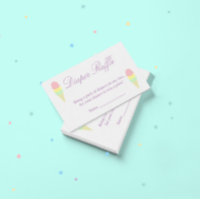 Summer Ice Cream Baby Shower Diaper Raffle Card