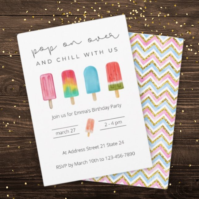 Summer Ice Cream Birthday Party Invitation  (Creator Uploaded)