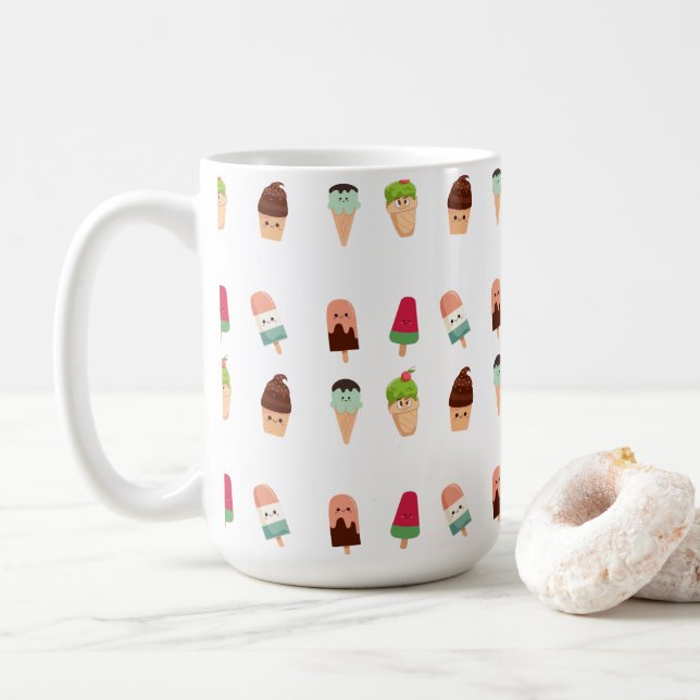 summer ice cream coffee mug (With Donut)
