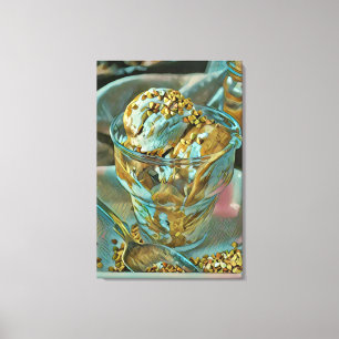 Summer ice cream cone canvas print