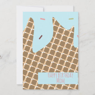Summer Ice Cream Cone Dripping Pattern Birthday