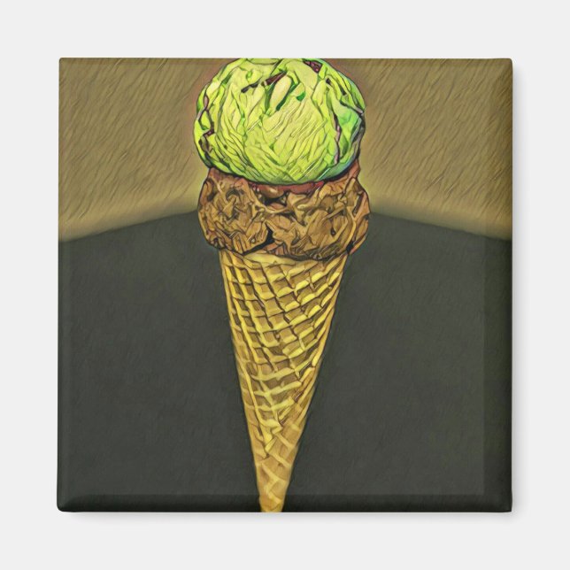 Summer ice cream cone magnet (Front)