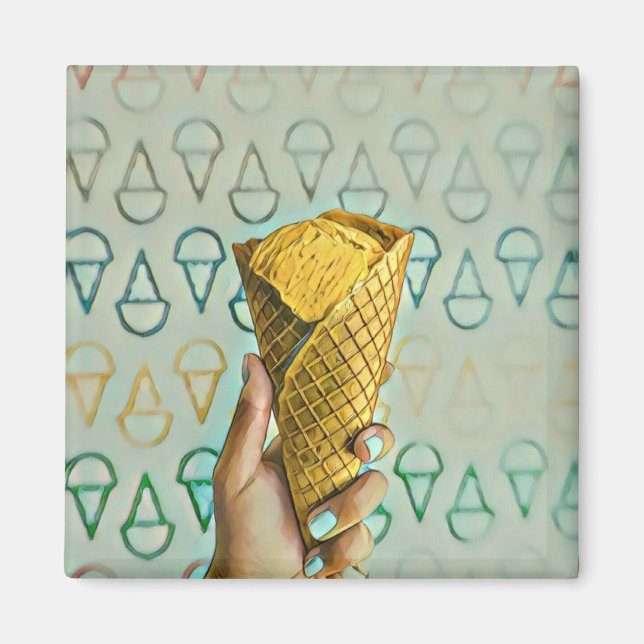 Summer ice cream lovers magnet (Front)