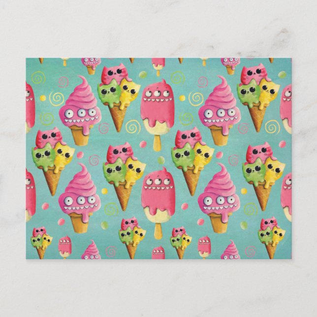 Summer Ice Cream Mix Postcard (Front)