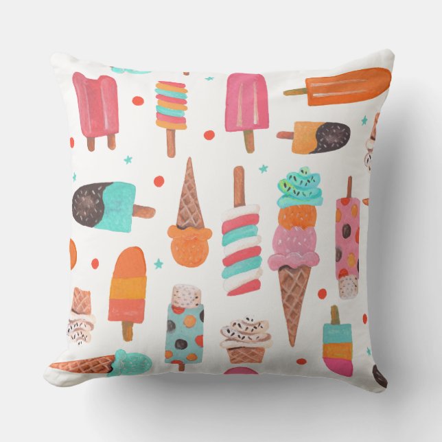 Summer ice-cream outdoor | Pillow (Front)
