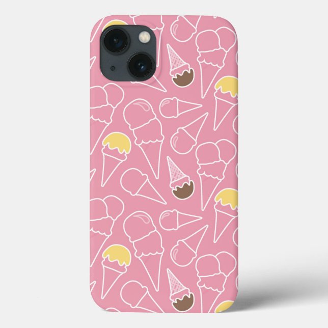 Summer Ice Cream Pattern Case-Mate iPhone Case (Back)