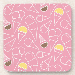 Summer Ice Cream Pattern Coaster