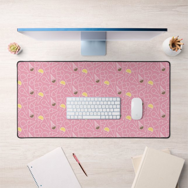 Summer Ice Cream Pattern Desk Mat (Office 1)