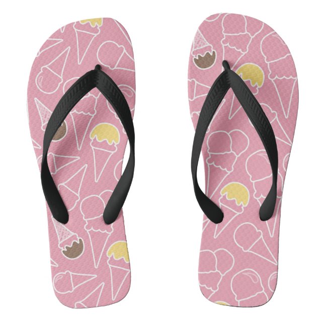 Summer Ice Cream Pattern Jandals (Footbed)