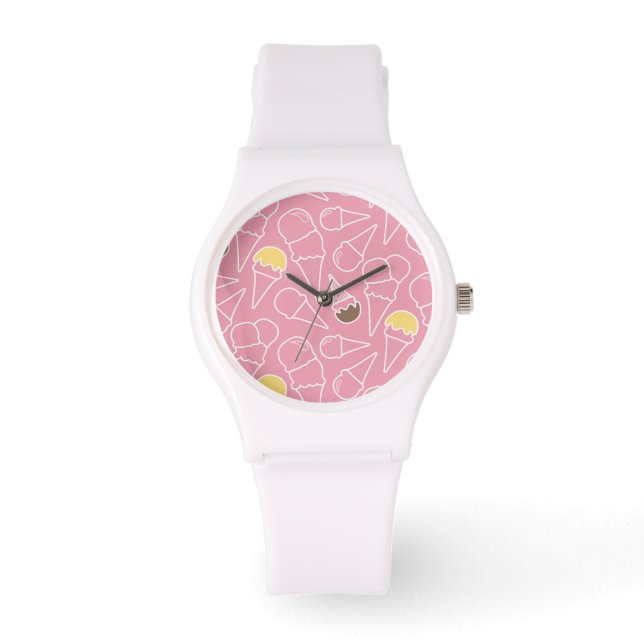 Summer Ice Cream Pattern Watch (Front)