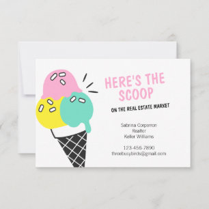 Summer Ice Cream Realtor Marketing Cards