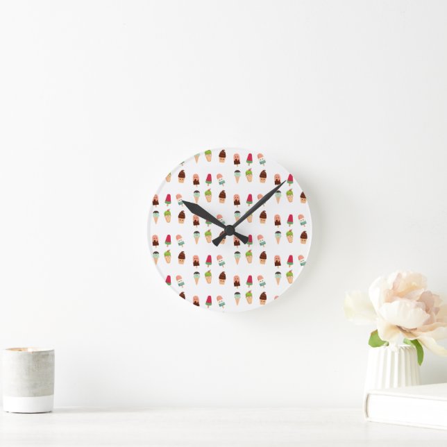 summer ice cream round clock (Home)