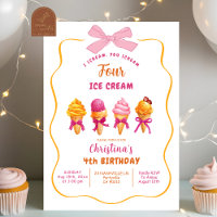 Summer Ice Cream Scream 4 Ice Cream 4th Birthday