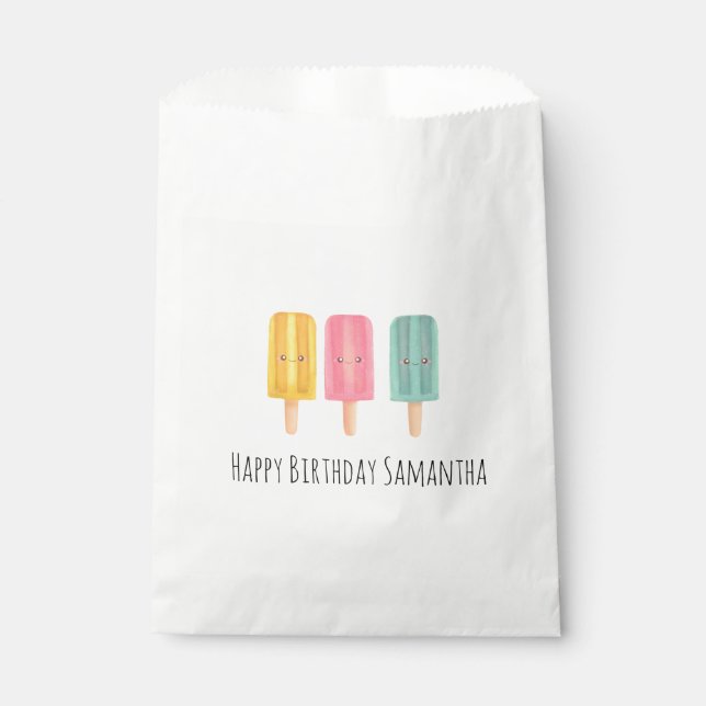 Summer Ice Cream Sticks Favour Bags (Front)