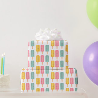 Summer Ice Cream Sticks Wrapping Paper
