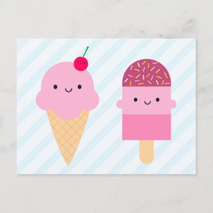 Summer Ice Cream Treats Postcard