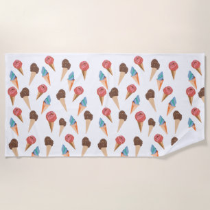 Summer Ice creams Beach Towel
