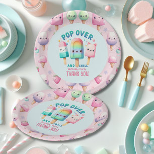 Summer Ice Pop Popsicle Ice Cream Birthday Kids Paper Plate