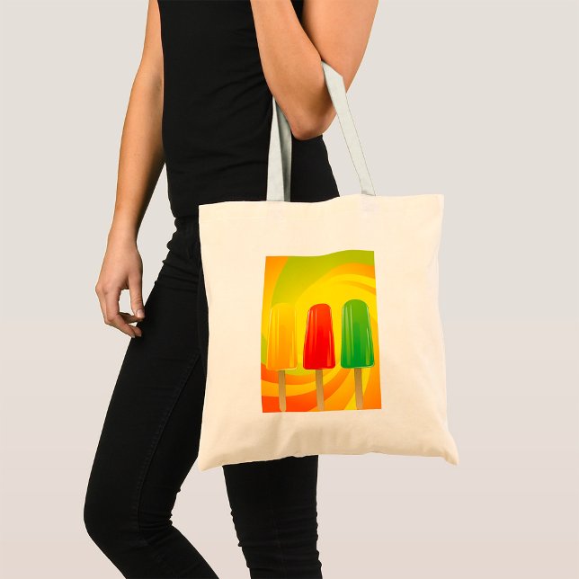 Summer Ice Pops Trio Bright Popsicles Tote Bag (Creator Uploaded)