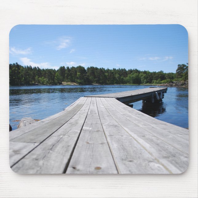 Summer idyll on a lonely Swedish fjord Mouse Pad (Front)