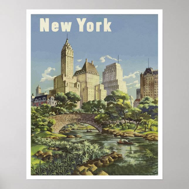 Summer In Central Park New York Poster (Front)