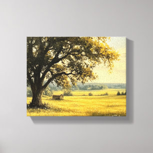 Summer in countryside landscape Canvas Print