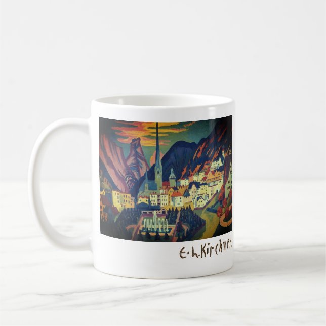 Summer in Davos by E.L. Kirchener (1925) Coffee Mug (Left)