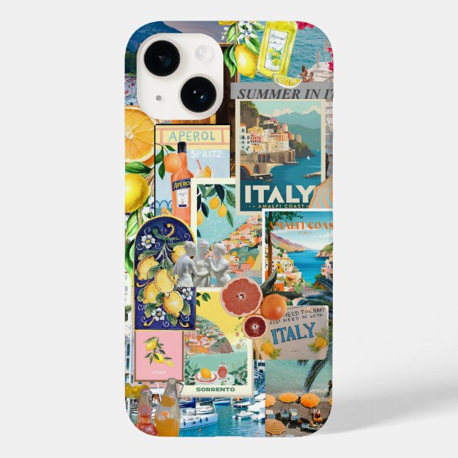 Summer In ITALY, Fruity European Summer Collage Case-Mate iPhone Case (Back)