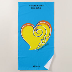 Summer in Love -Beach or Lake House-Personalised Beach Towel