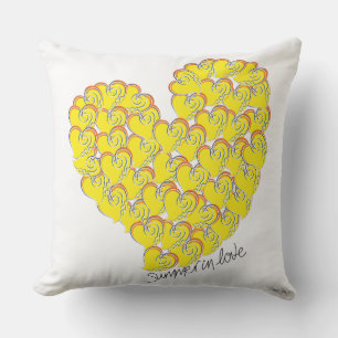 Summer in Love - Sun & Beach Hearts Cushion
