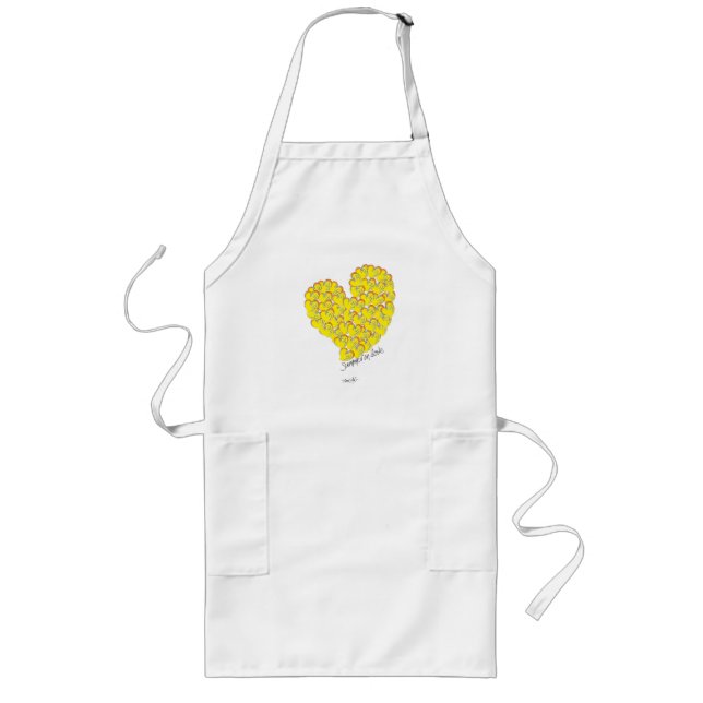 Summer in Love - Sun & Beach Hearts Long Apron (Front)