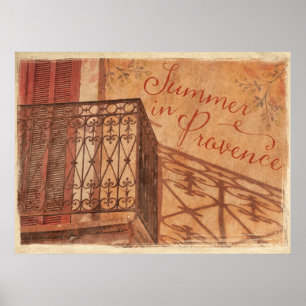 Summer in Provence Country French Vintage Poster
