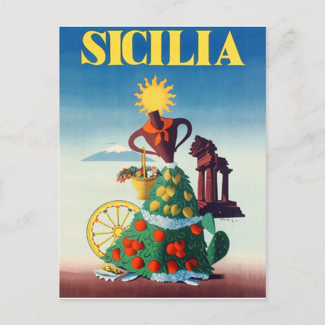 Summer in Sicily, Italy Postcard (Front)