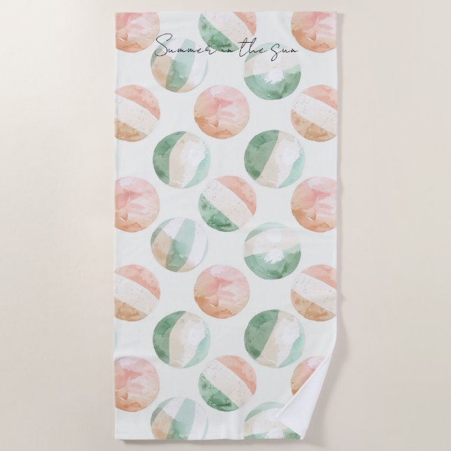 Summer in the Sun Beach Balls Towel (Front)