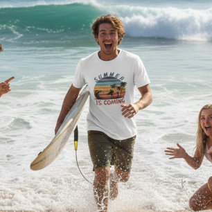 Summer is coming 70s vintage Stripe palm tree T-Shirt